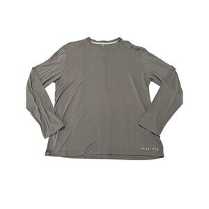 Free Fly Shirt Men's Medium Gray Bamboo Stretch Long Sleeve Outdoor Casual ST9-1